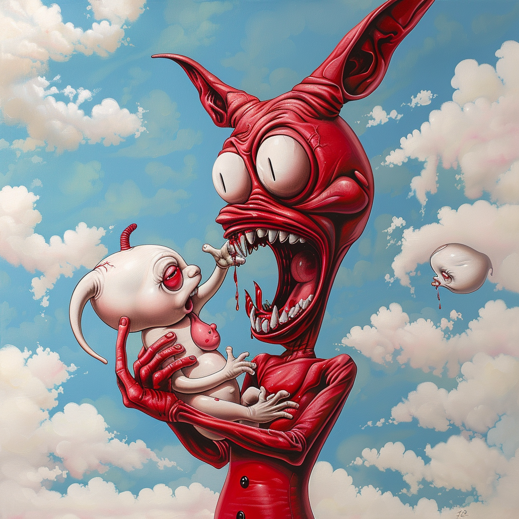 The Noid delivering a baby