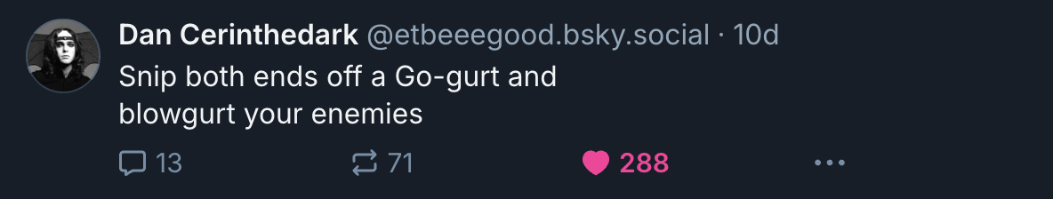 A Mastodon or Bluesky post