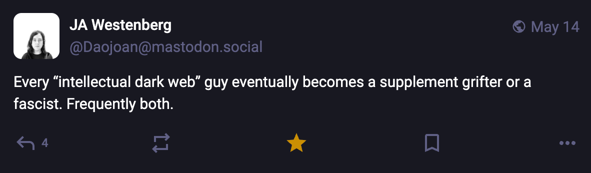 A Mastodon or Bluesky post