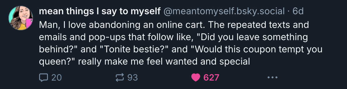 A Mastodon or Bluesky post
