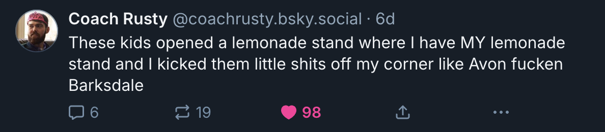 A Mastodon or Bluesky post