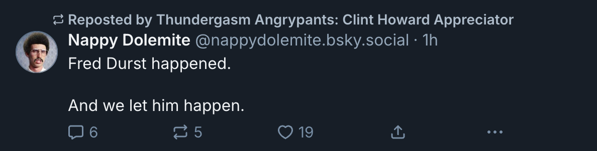 A Mastodon or Bluesky post