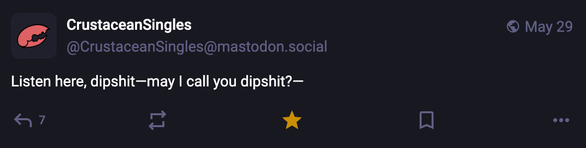 A Mastodon or Bluesky post