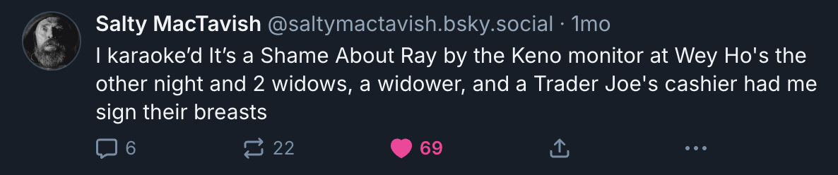 A Mastodon or Bluesky post