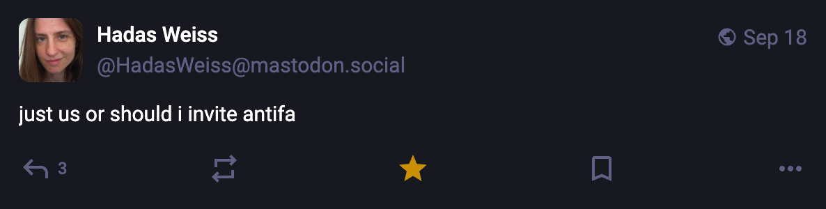 A Mastodon or Bluesky post