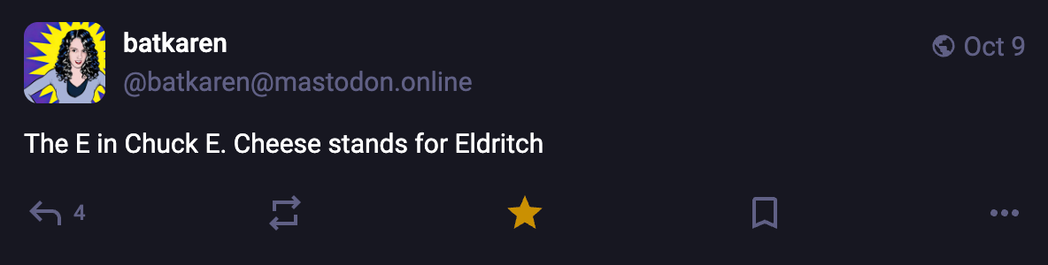 A Mastodon or Bluesky post