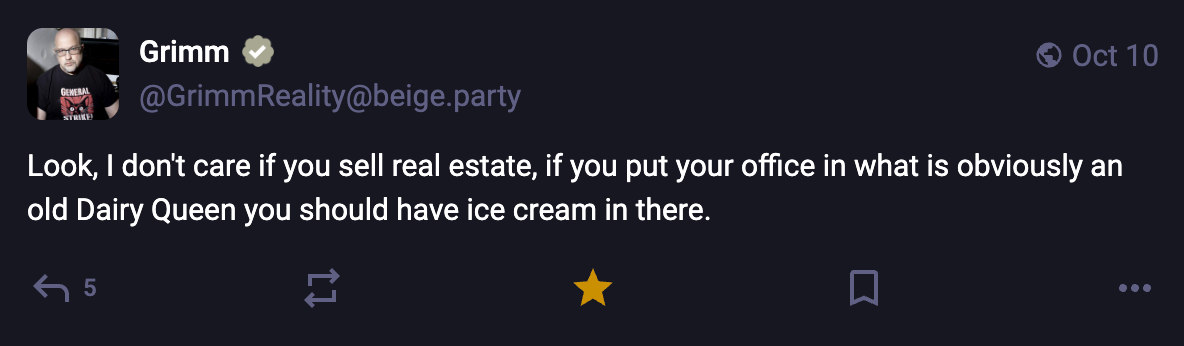 A Mastodon or Bluesky post