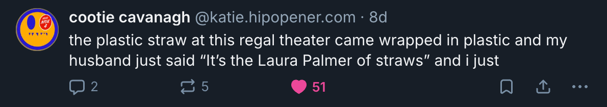 A Mastodon or Bluesky post