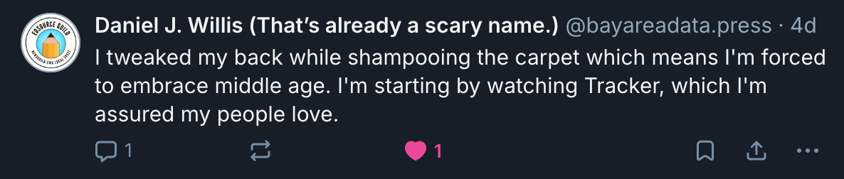 A Mastodon or Bluesky post