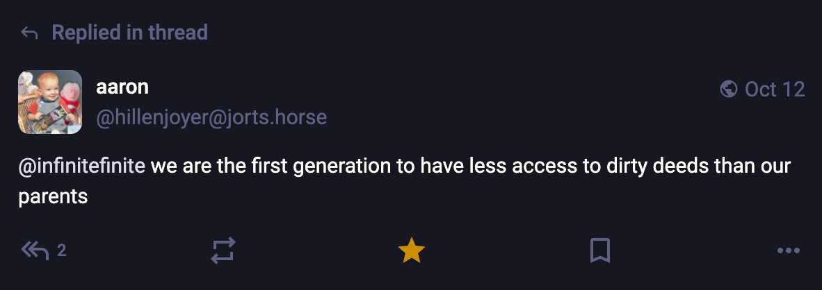 A Mastodon or Bluesky post