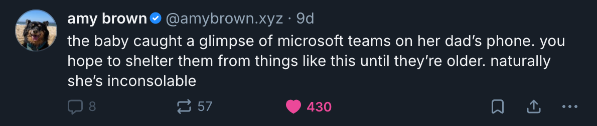 A Mastodon or Bluesky post