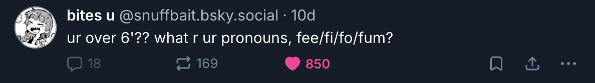 A Mastodon or Bluesky post