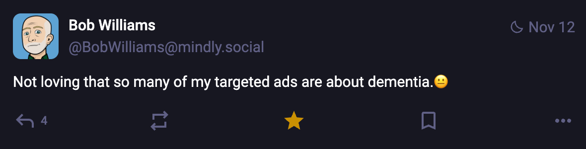 A Mastodon or Bluesky post