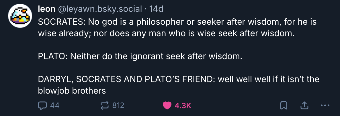 A Mastodon or Bluesky post