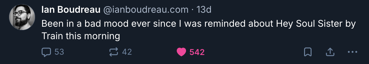 A Mastodon or Bluesky post