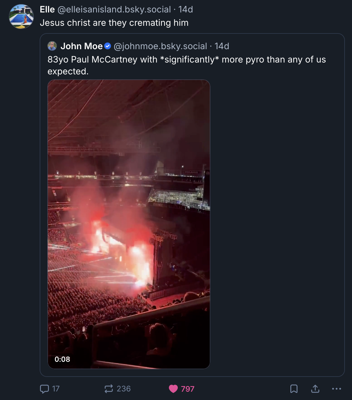 A Mastodon or Bluesky post