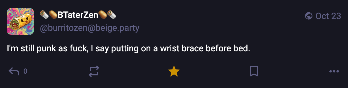 A Mastodon or Bluesky post