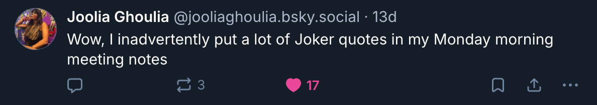 A Mastodon or Bluesky post