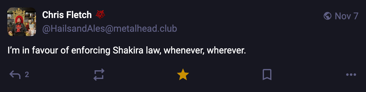 A Mastodon or Bluesky post