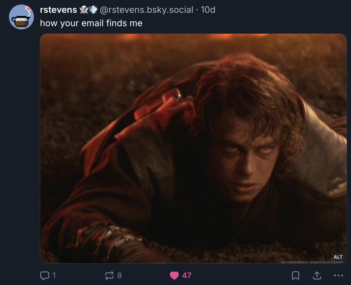 A Mastodon or Bluesky post