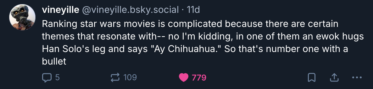 A Mastodon or Bluesky post