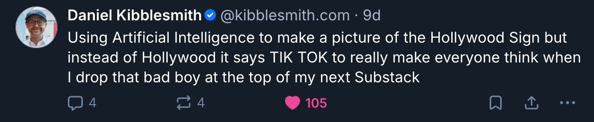 A Mastodon or Bluesky post