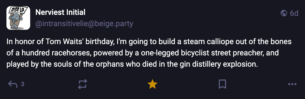 A Mastodon or Bluesky post