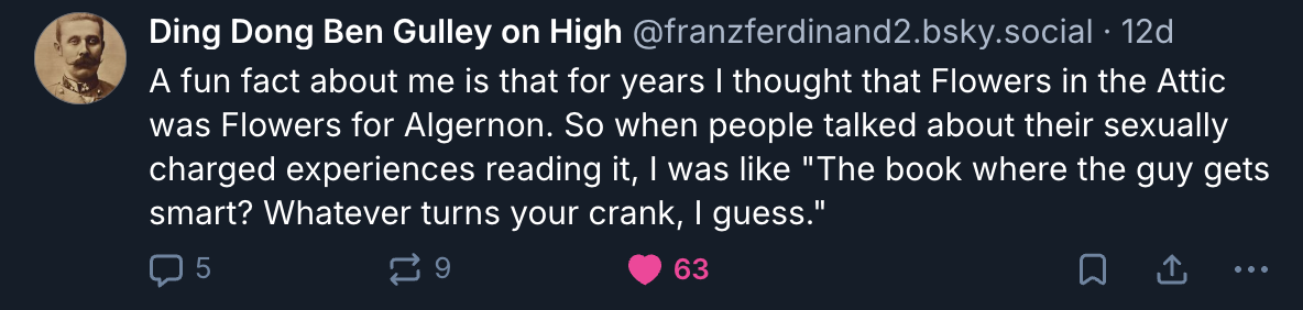 A Mastodon or Bluesky post