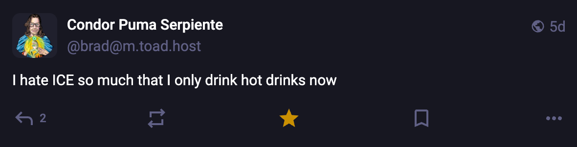 A Mastodon or Bluesky post