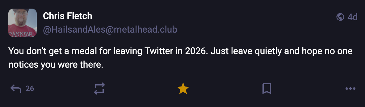 A Mastodon or Bluesky post