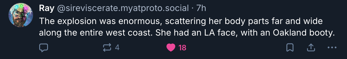 A Mastodon or Bluesky post