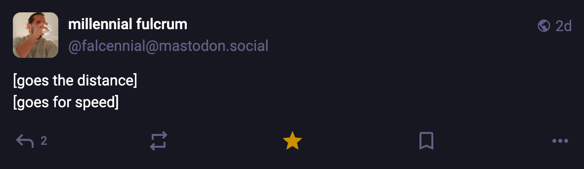 A Mastodon or Bluesky post