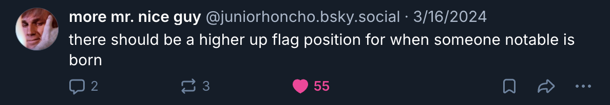 A Mastodon or Bluesky post