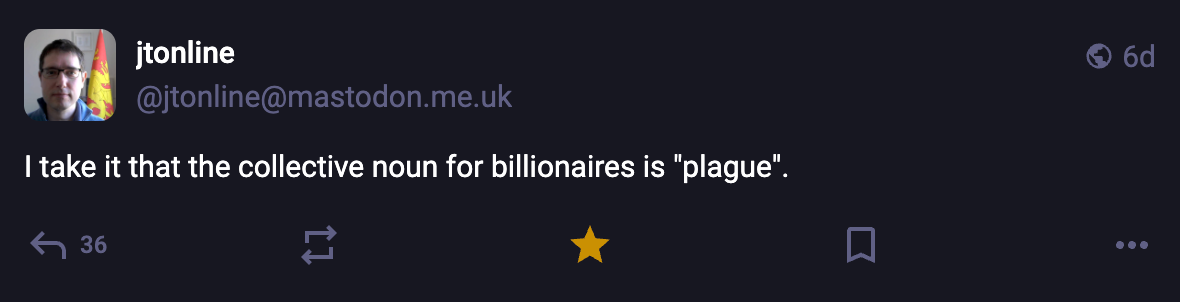 A Mastodon or Bluesky post