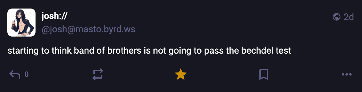 A Mastodon or Bluesky post