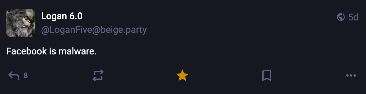 A Mastodon or Bluesky post