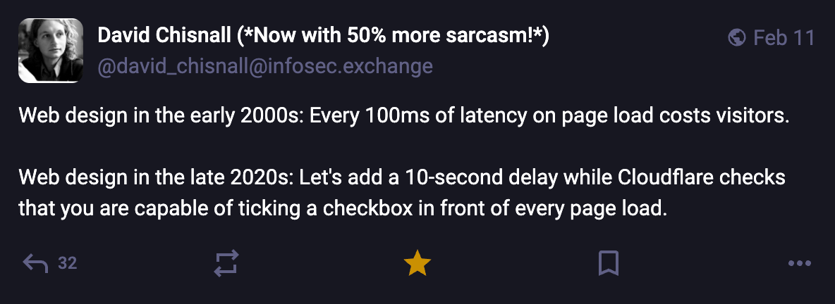 A Mastodon or Bluesky post