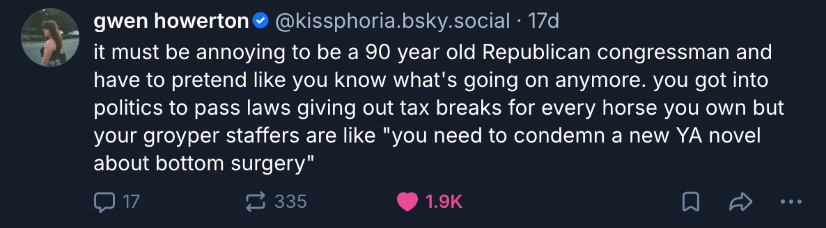 A Mastodon or Bluesky post