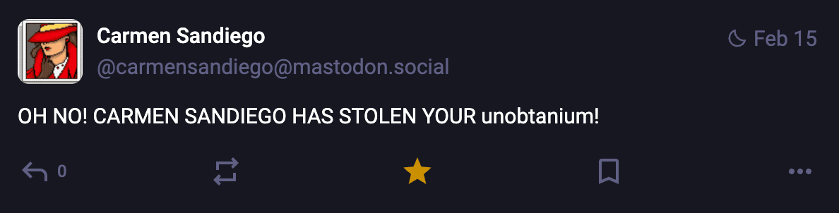 A Mastodon or Bluesky post