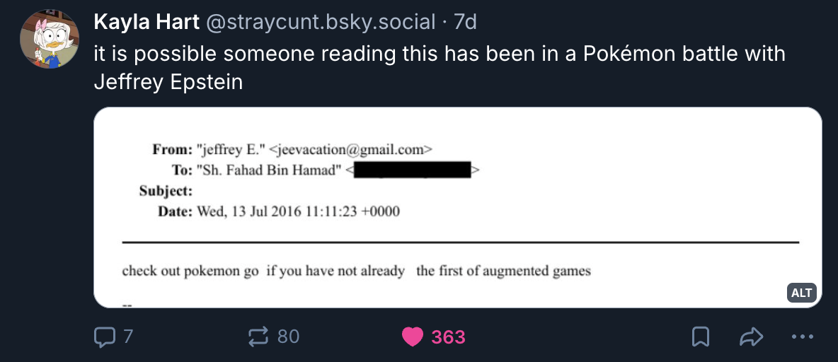 A Mastodon or Bluesky post