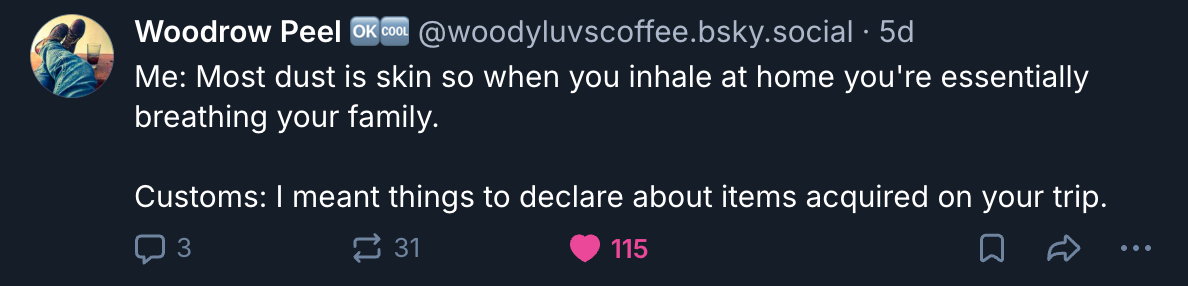 A Mastodon or Bluesky post