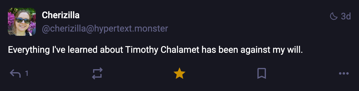 A Mastodon or Bluesky post