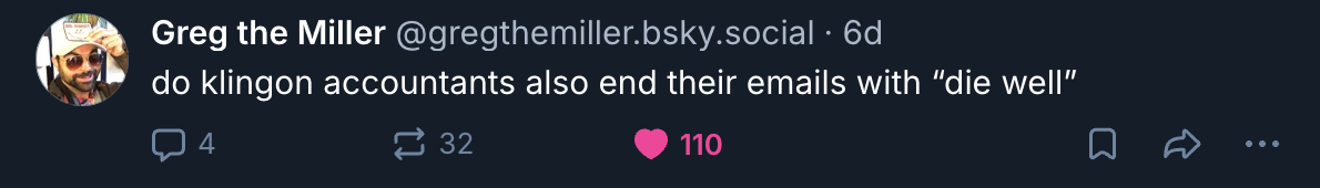 A Mastodon or Bluesky post