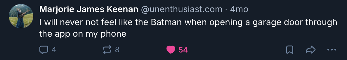 A Mastodon or Bluesky post