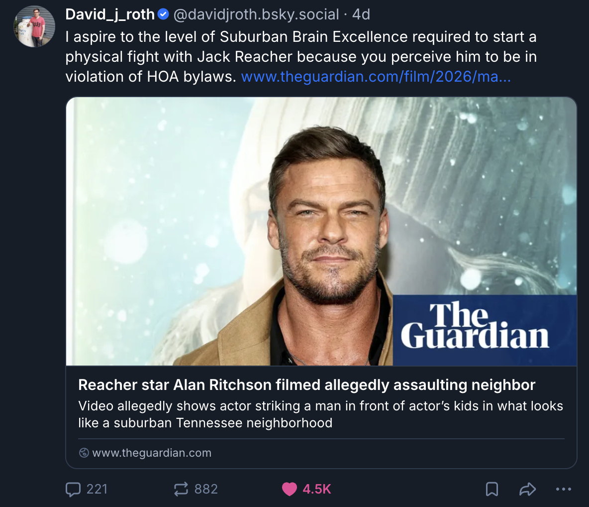 A Mastodon or Bluesky post