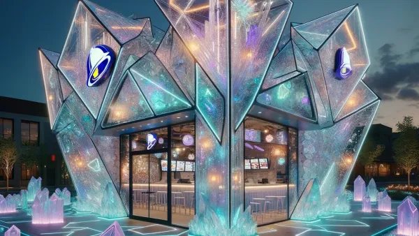 A crystal energy Taco Bell restaurant